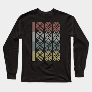 1988 Birth Year Retro Style Long Sleeve T-Shirt